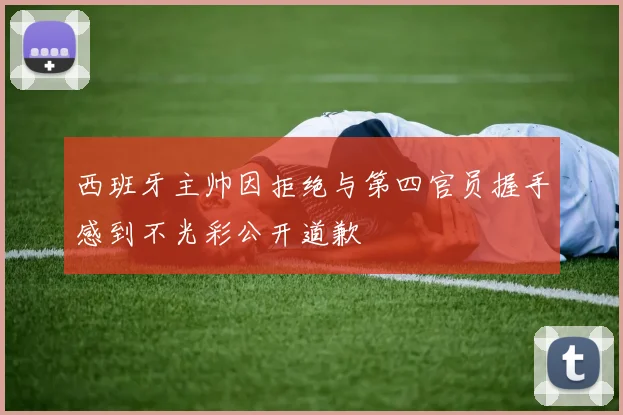 西班牙主帅因拒绝与第四官员握手感到不光彩公开道歉